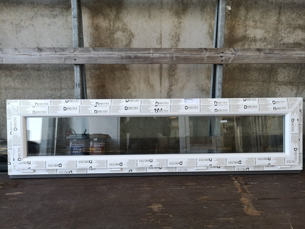 Kunststof kiep kozijn 200 x 50 cm wit RAL 9016, Niet ingevuld, Kunststof, Raamkozijn, Niet ingevuld