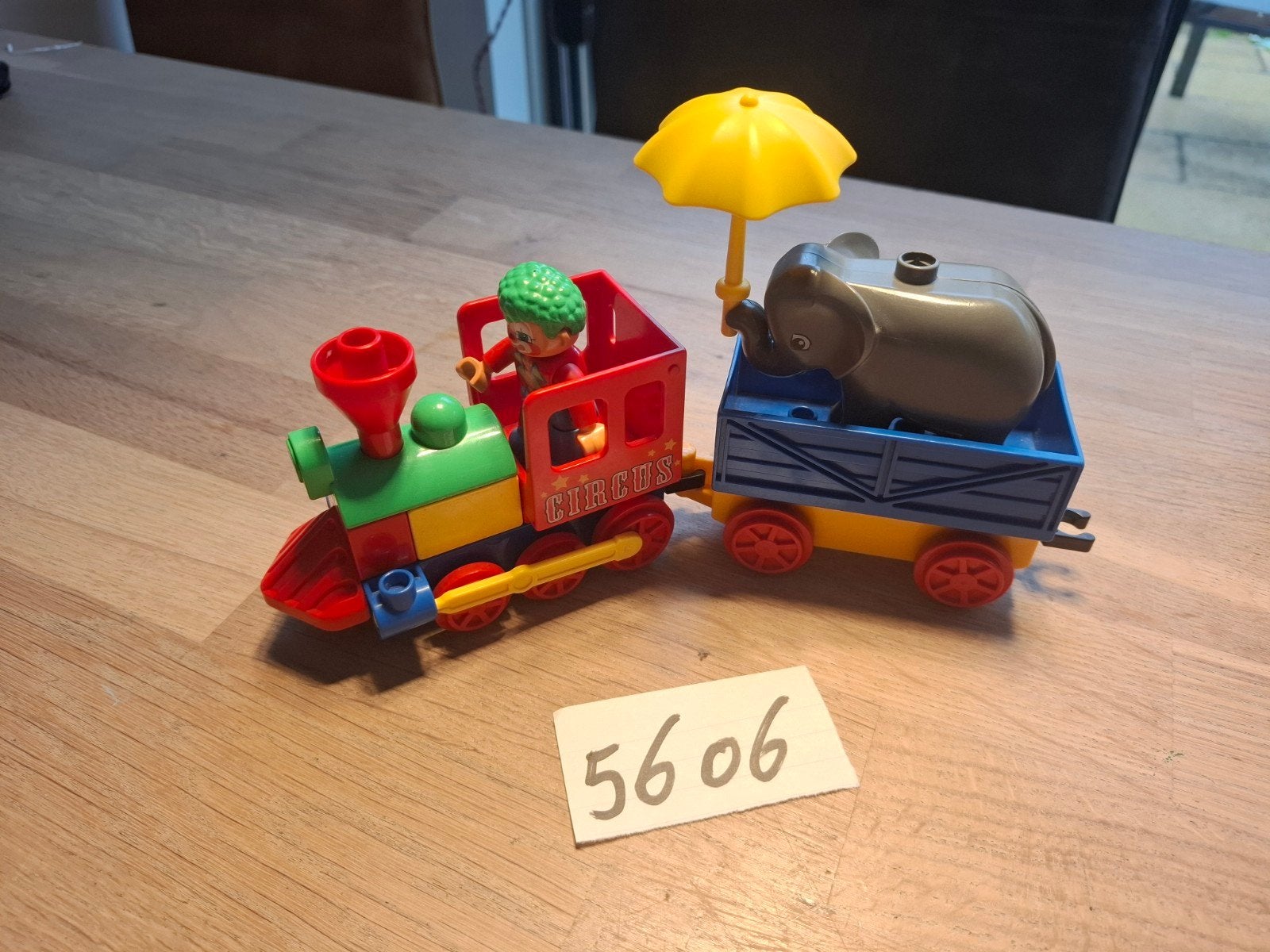 Duplo 5606 Circus Trein met Clown en Olifant, Kinderen en Baby's, Inclusief minifiguren, Gebruikt, Overige thema's, Ophalen of Verzenden