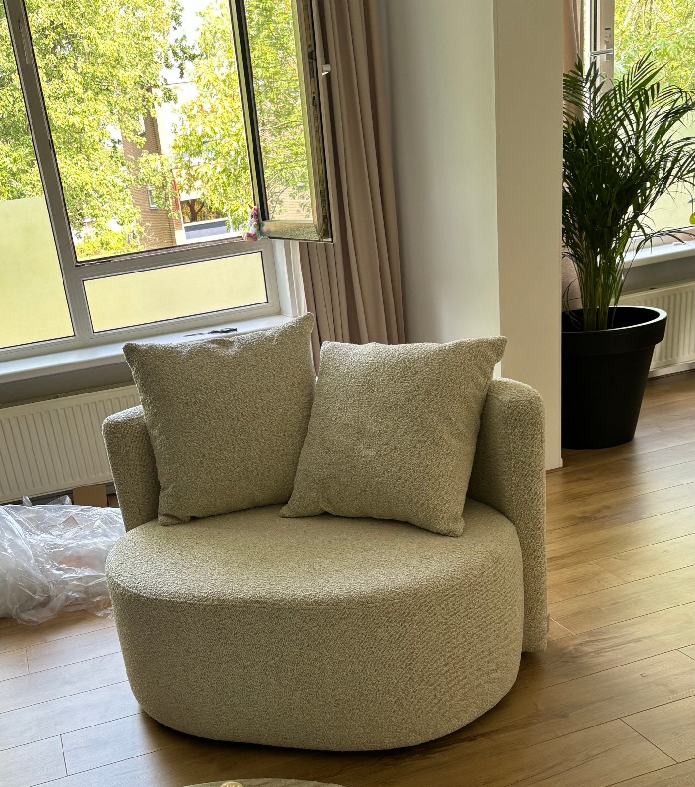 NOUS Living loveseat Joy - Bouclé stof, Ophalen, Minder dan 75 cm, 150 tot 200 cm, Tweepersoons