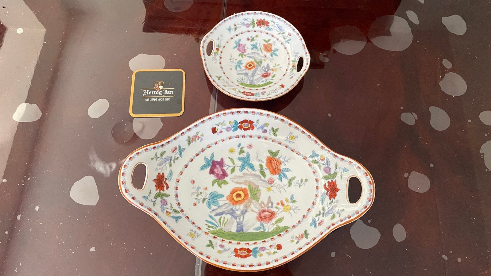 Antieke set Mosa Maastricht schalen – Decor 373, Ophalen of Verzenden