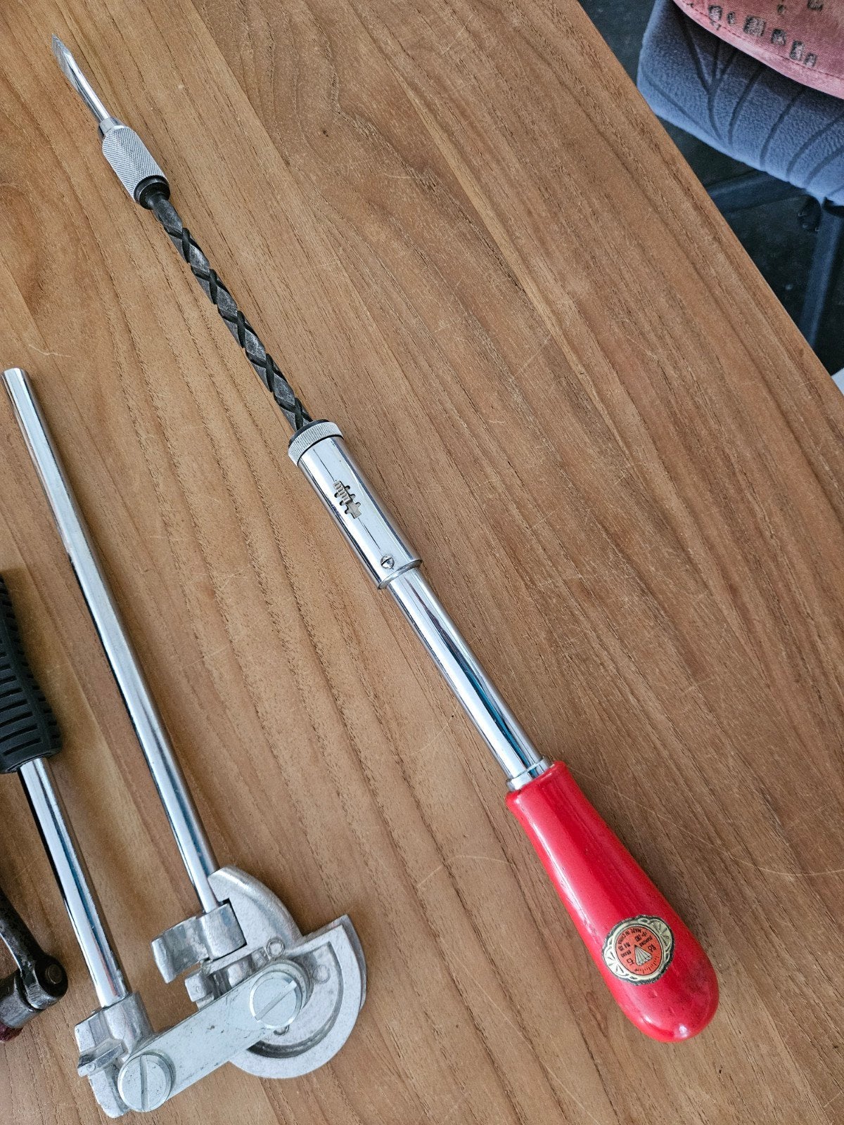 Vintage gereedschap: pompschroevendraaier, Ophalen of Verzenden, Gebruikt