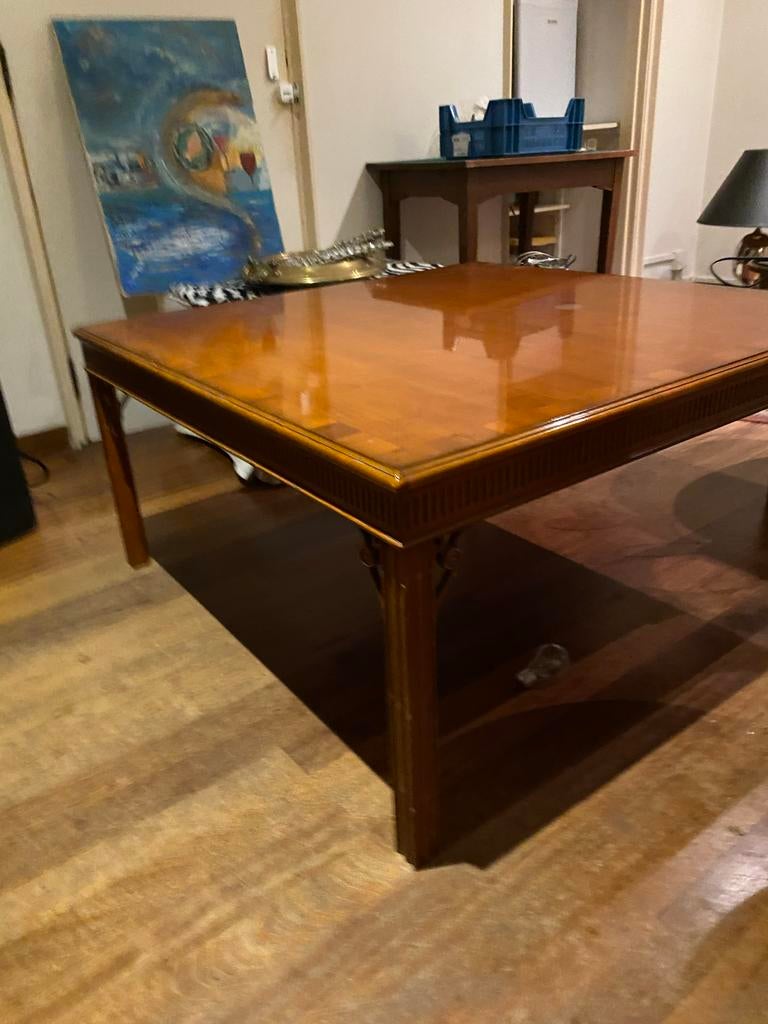 Prachtige salontafel 101x101, Huis en Inrichting, Ophalen, 50 tot 75 cm, Vierkant, Overige houtsoorten