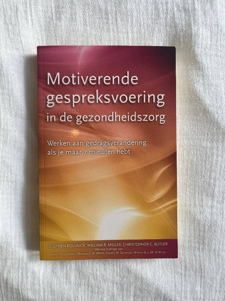 Motiverende gespreksvoering in de gezondheidszorg, Ophalen of Verzenden, Alpha, Nieuw, HBO
