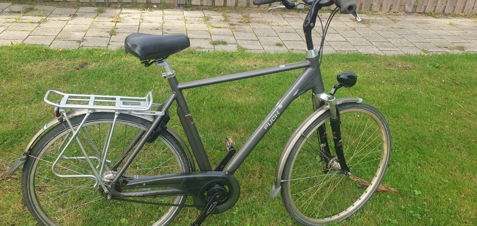 Puch herenfiets 28 inch, 7 versnellingen, Grijs, Gebruikt, Versnellingen, 57 tot 61 cm, Ophalen