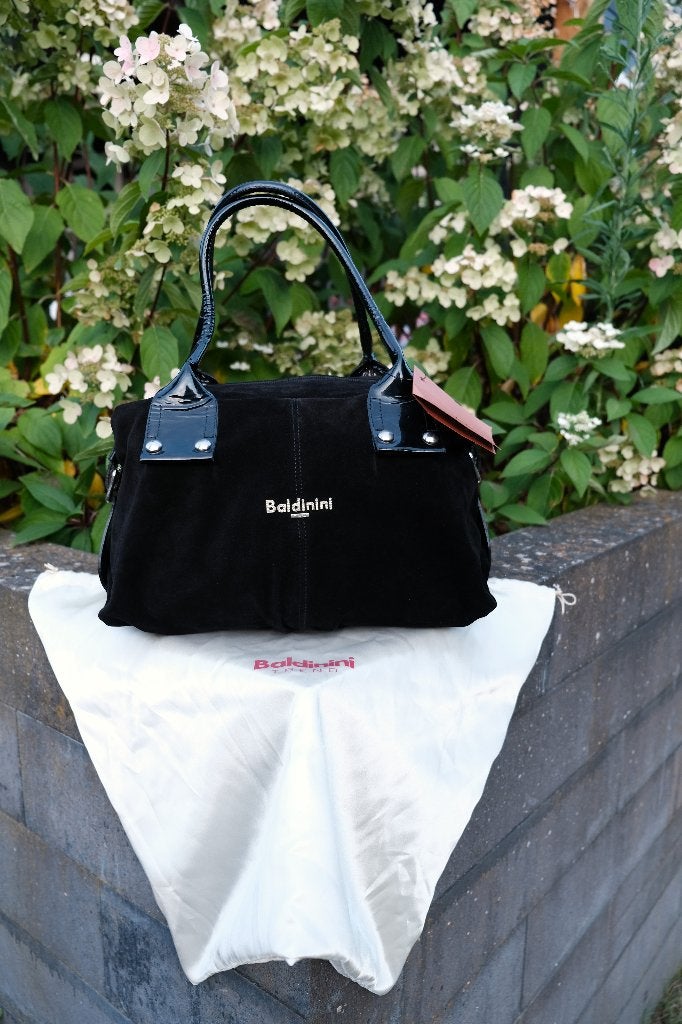 Grote Baldinini Trend Suède Handtas - Nieuw Kaartje&Dustbag!, Ophalen of Verzenden, Nieuw, Zwart, Handtas