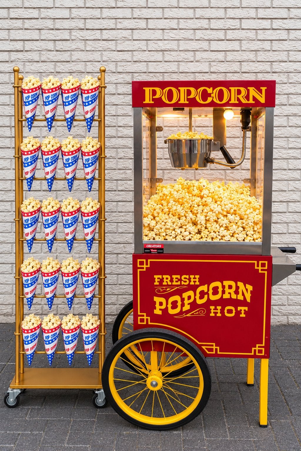 Popcornmachine met houder- Te Huur, Hobby en Vrije tijd, Ophalen, Zo goed als nieuw, Overige