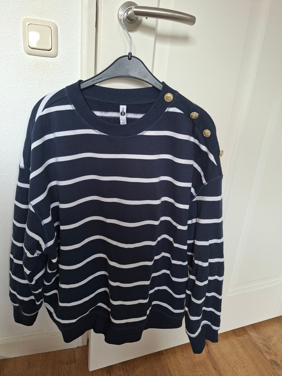 Everme gestreepte trui met gouden knopen maat XXL, Maat 46/48 (XL) of groter, Zo goed als nieuw, Everme, Verzenden