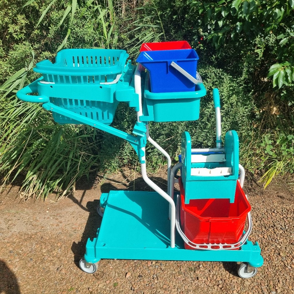 Professionele schoonmaakwagen / poetskar compleet, Ophalen, Dweilemmer, -bak, of -wagen