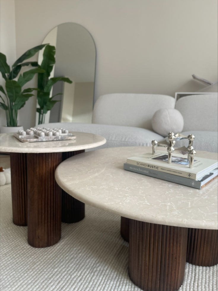 Luxe Eleonora Xavi Salontafel set Set van 2 Tafels, 50 tot 100 cm, Rond, Nieuw, 5 – 50