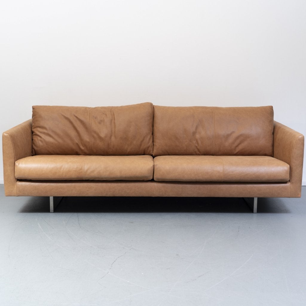ACTIE! Montis Axel Bank 3,5-zits/218cm Buffaloleder - Cognac, Niet ingevuld, Overige maten, Niet ingevuld, 75 tot 100 cm