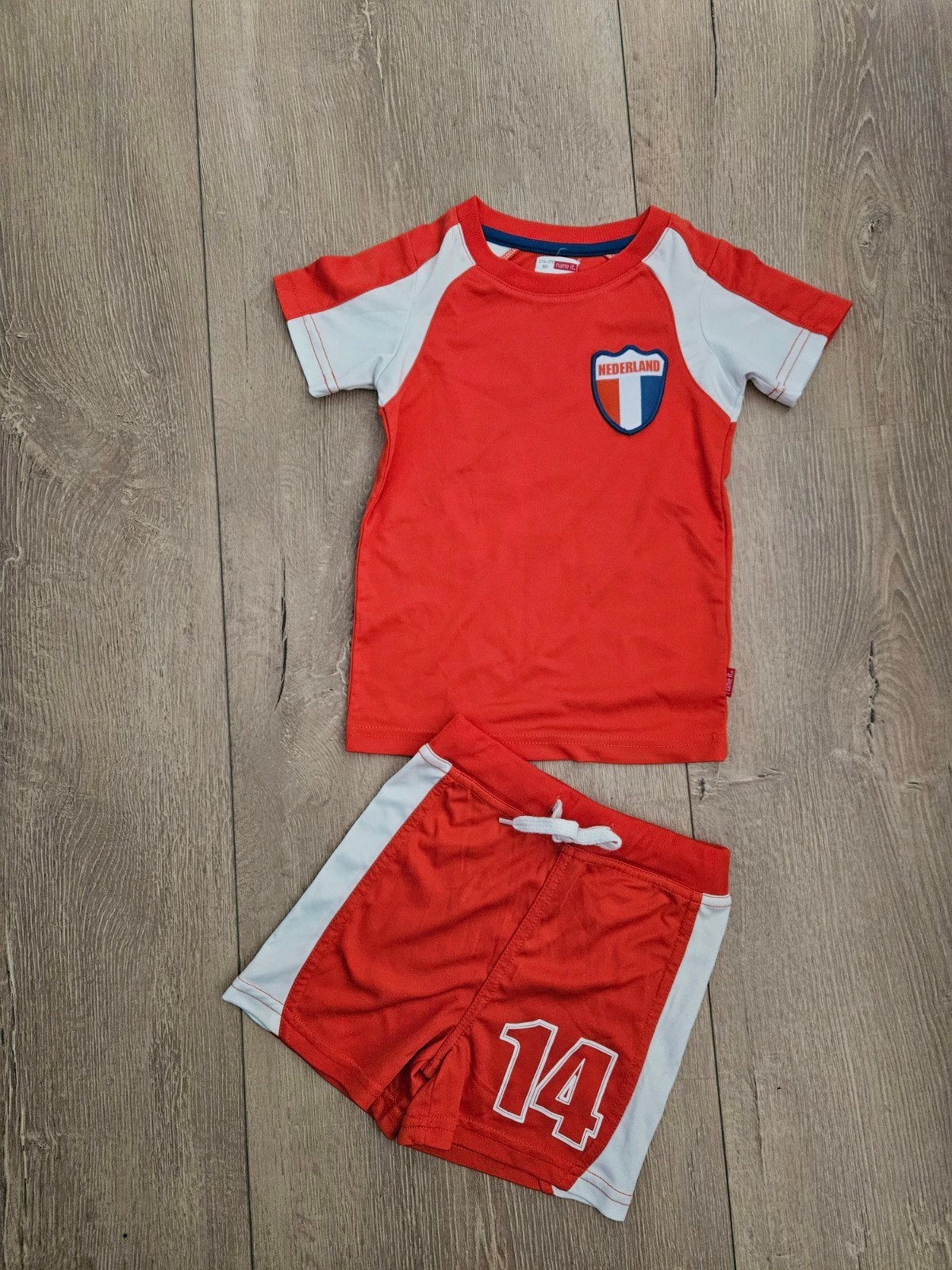 Voetbaltenue Oranje Nederland nr 14 WK, Kinderen en Baby's, Kinderkleding | Maat 92, Gebruikt, Jongen of Meisje, Name it, Ophalen of Verzenden