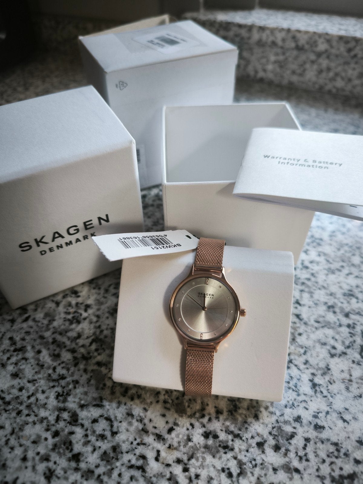 Skagen Anita Roségoudkleurig Dameshorloge SKW2151, Nieuw, Overige merken, Staal, Staal, Polshorloge