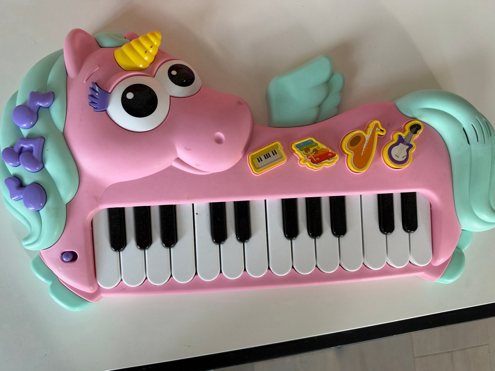 Eenhoorn piano voor kinderen, Ophalen of Verzenden, Gebruikt, Overige typen, Met geluid