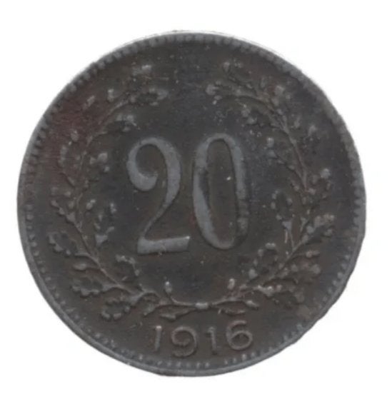 Oostenrijk-Hongarije (O) 20 Heller 1916 (Fraai+), Ophalen of Verzenden, Oostenrijk, Losse munt