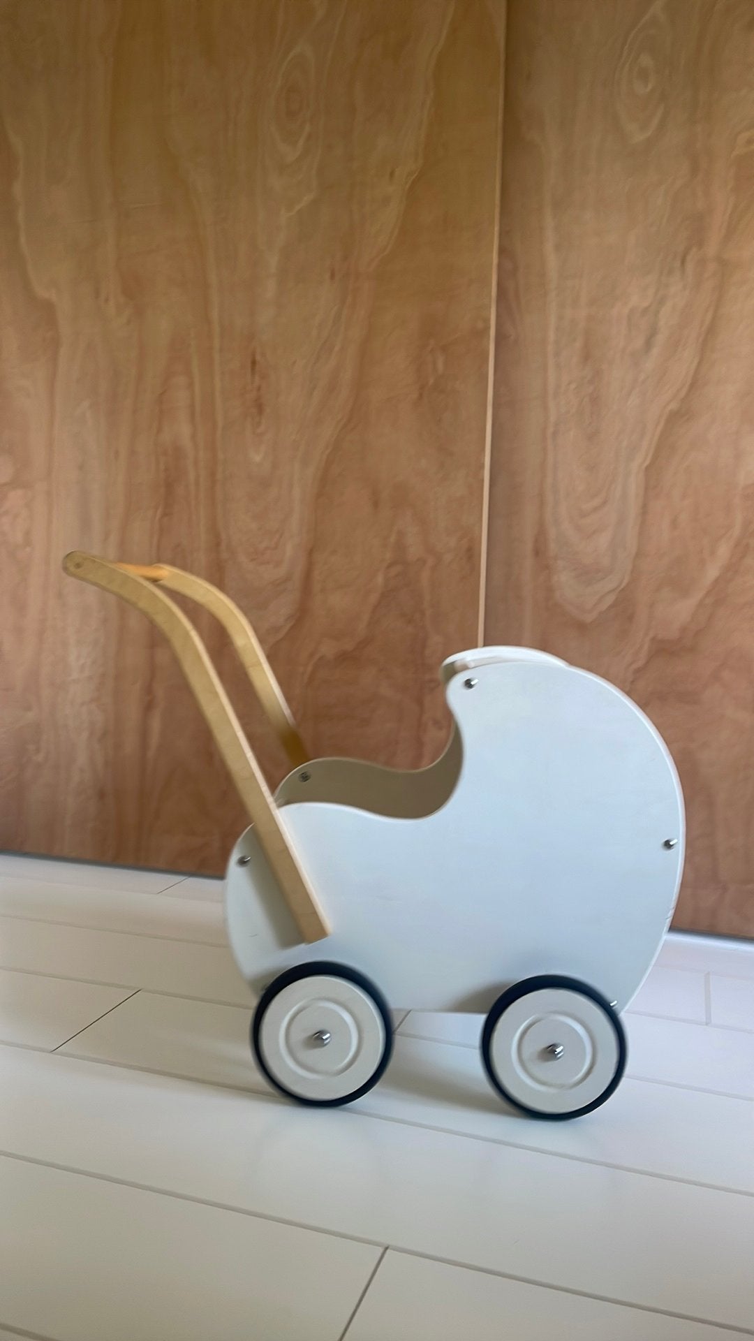 Van Dijk Toys houten kinderwagen, poppenwagen retro/vintage, Kinderen en Baby's, Ophalen, Gebruikt, Duw- of Trekspeelgoed