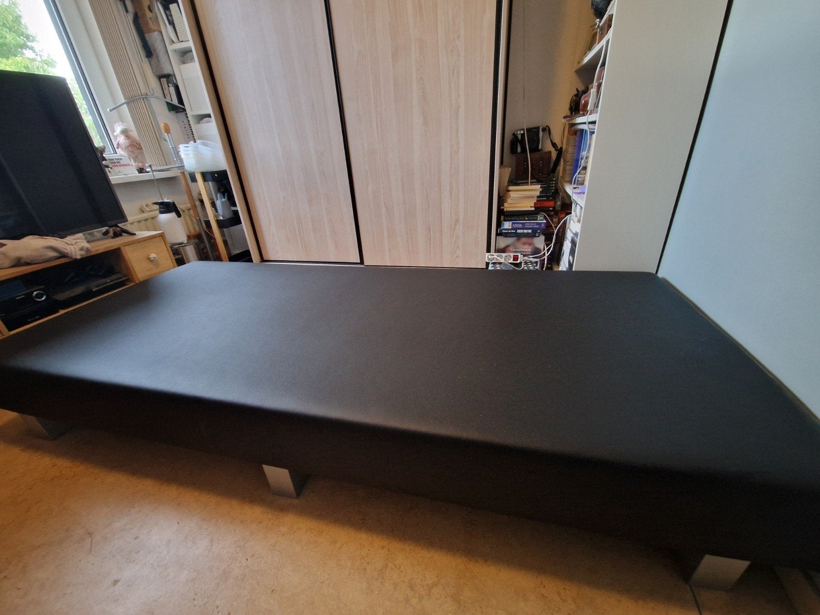 Eenpersoons boxspring 90x210 cm (zonder matras), Ophalen, Gebruikt, 90 cm, Eenpersoons