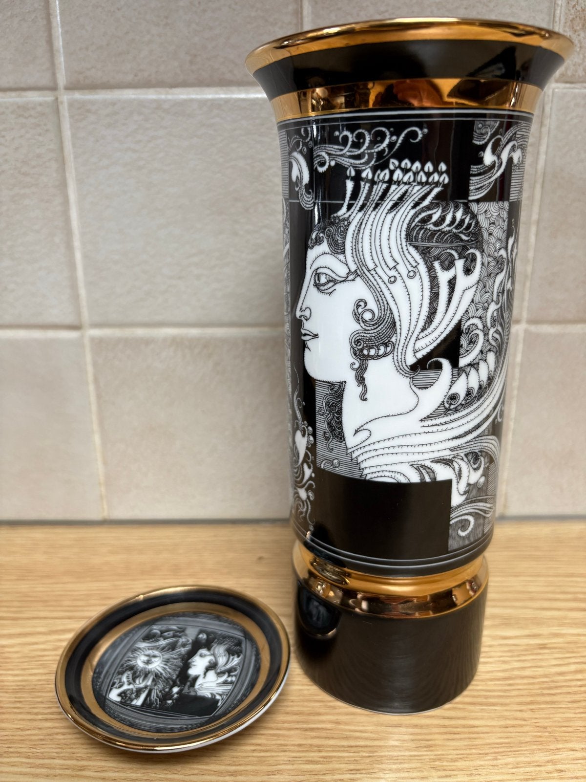 Versace Rosenthal Medusa vaas en schaaltje, Ophalen of Verzenden