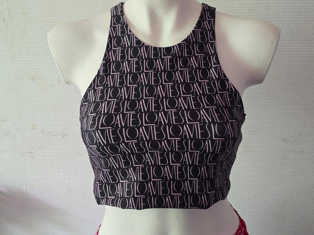 Loavies dames sport top met print maat M, Kleding | Dames, Maat 38/40 (M), Zwart, Ophalen of Verzenden, Loavies