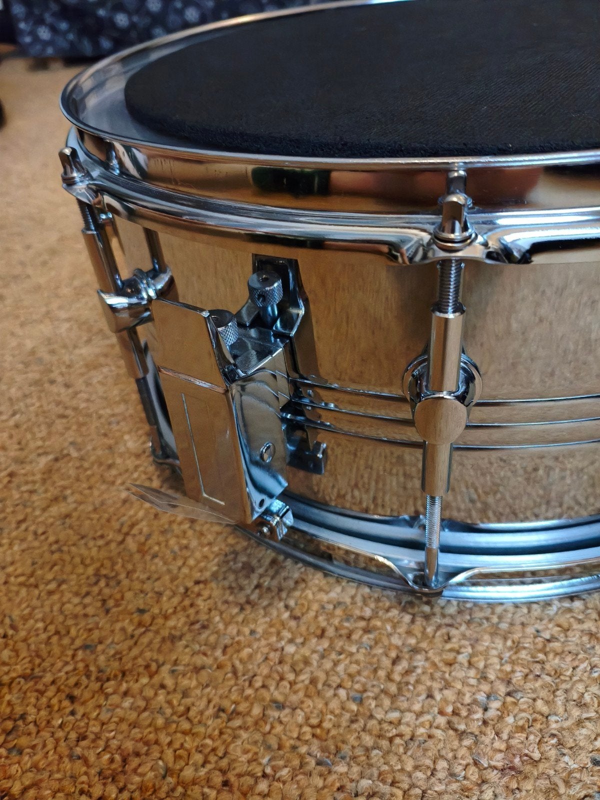 Mapex Chrome Snaredrum met  buitendemper, Ophalen, Gebruikt, Overige merken