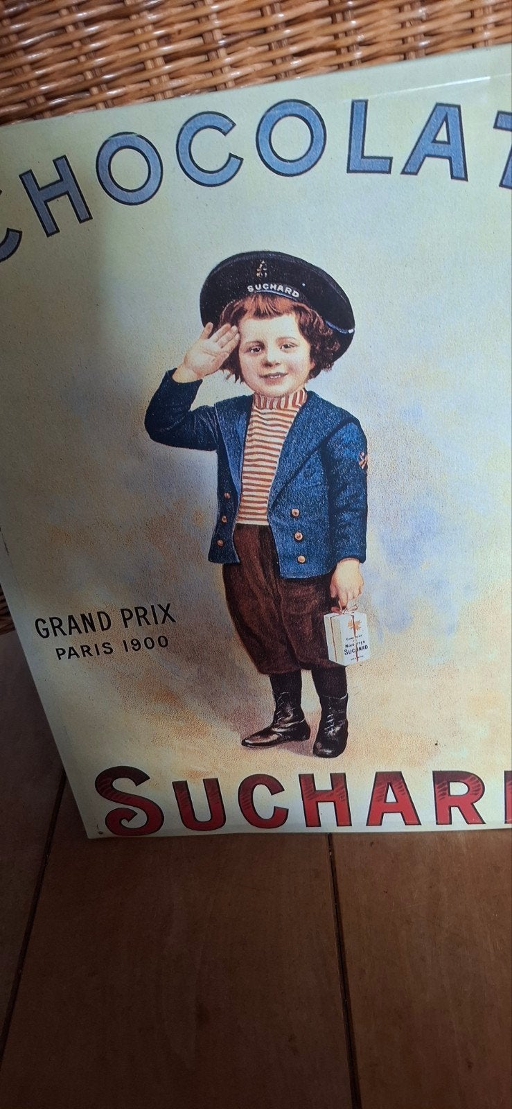 Vintage Suchard Chocolat reclamebord - Grand Prix Paris 1900, Ophalen of Verzenden