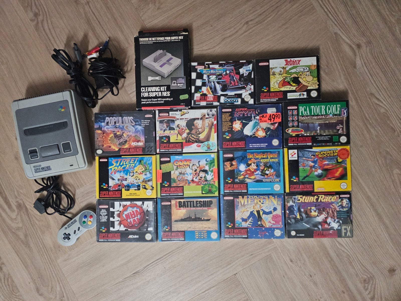 Nintendo Super Nintendo SNES console + 14 games + controller, Gebruikt, 2 spelers, Ophalen of Verzenden, Vanaf 3 jaar