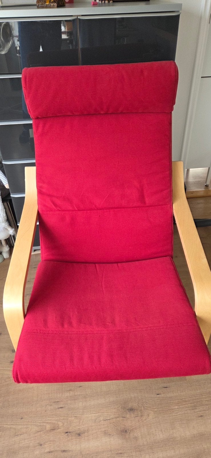 mooie rode stoffen ikea stoel, Ophalen, Zo goed als nieuw, Rood, Eén