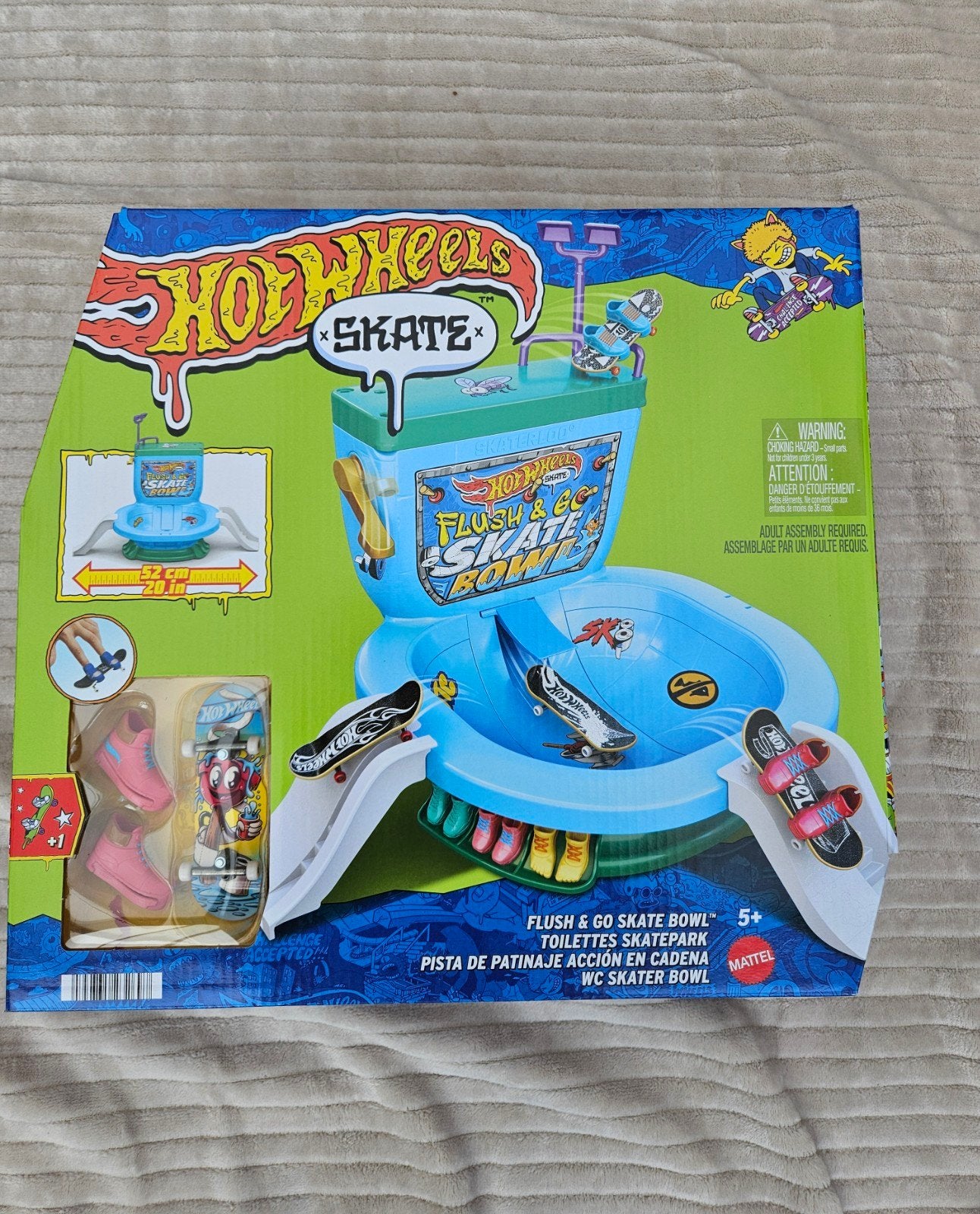 Hot Wheels Skate Flush & Go Skate Bowl Speelset, Ophalen of Verzenden, Nieuw, Jongen of Meisje