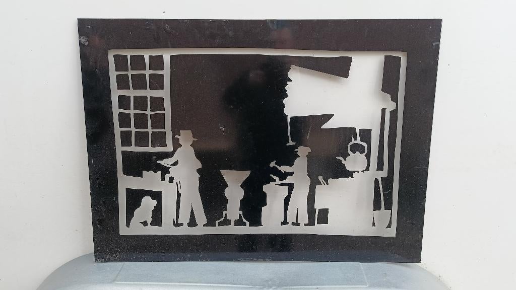 Plexiglas smid silhouet 100 x 72 cm, Ophalen, Gebruikt, Overige typen, 75 cm of meer