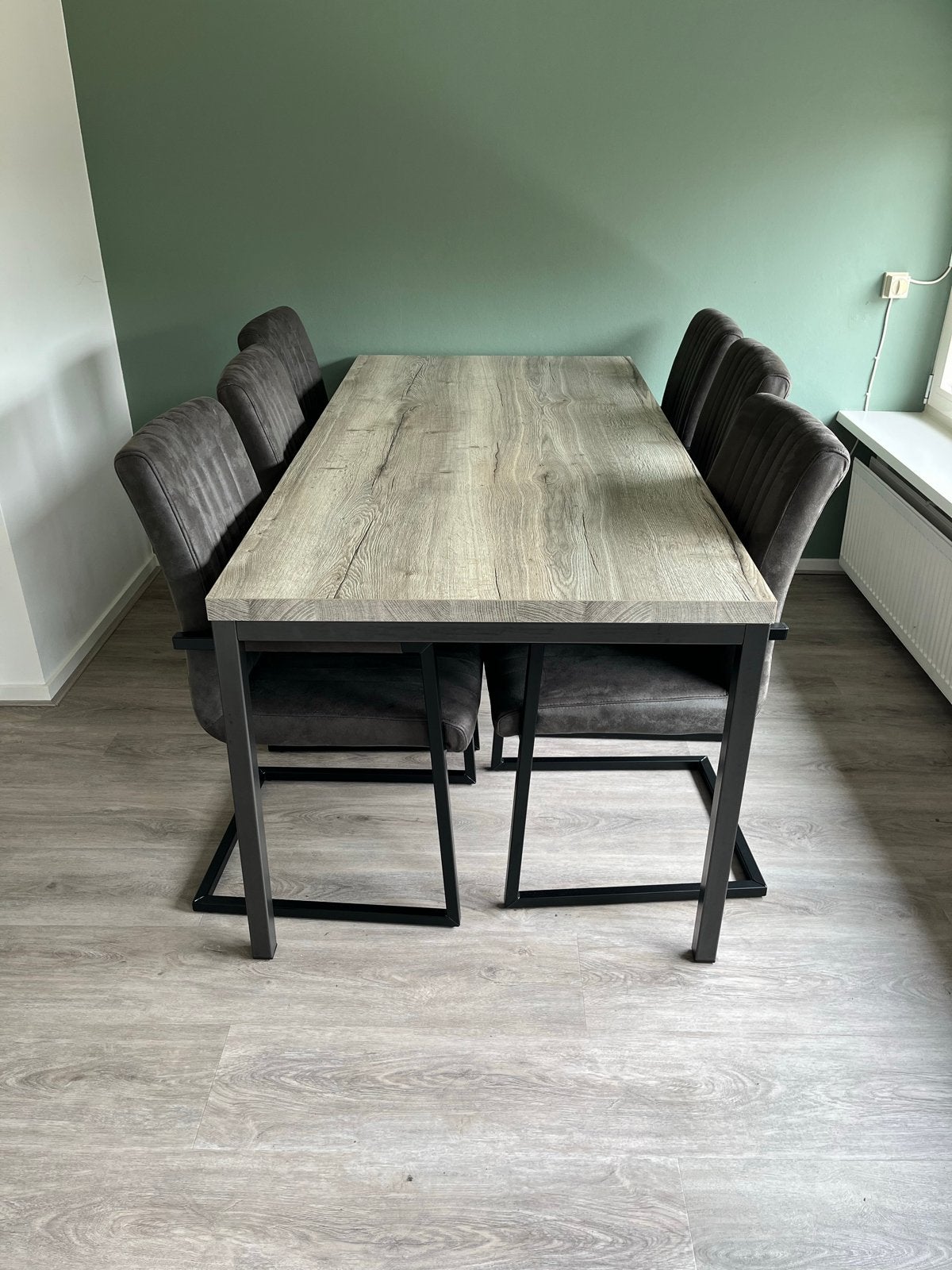 Eettafel 190x90 cm voor 6 personen, Huis en Inrichting, Tafels | Eettafels, Ophalen, Gebruikt, 50 tot 100 cm, Vijf personen of meer