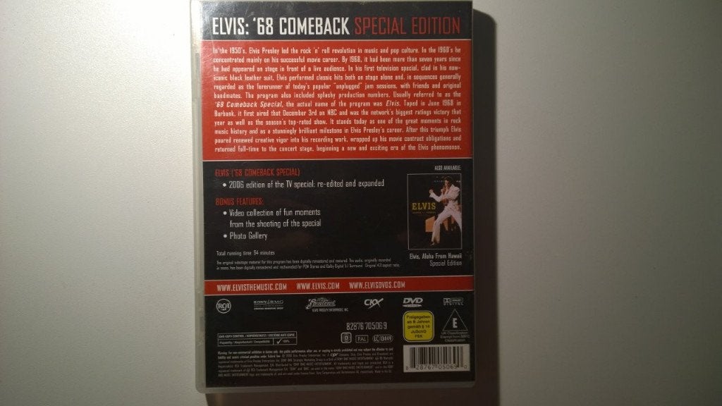 Elvis Presley - '68 Comeback Special Edition (DVD), Alle leeftijden, Ophalen of Verzenden, Zo goed als nieuw, Concert