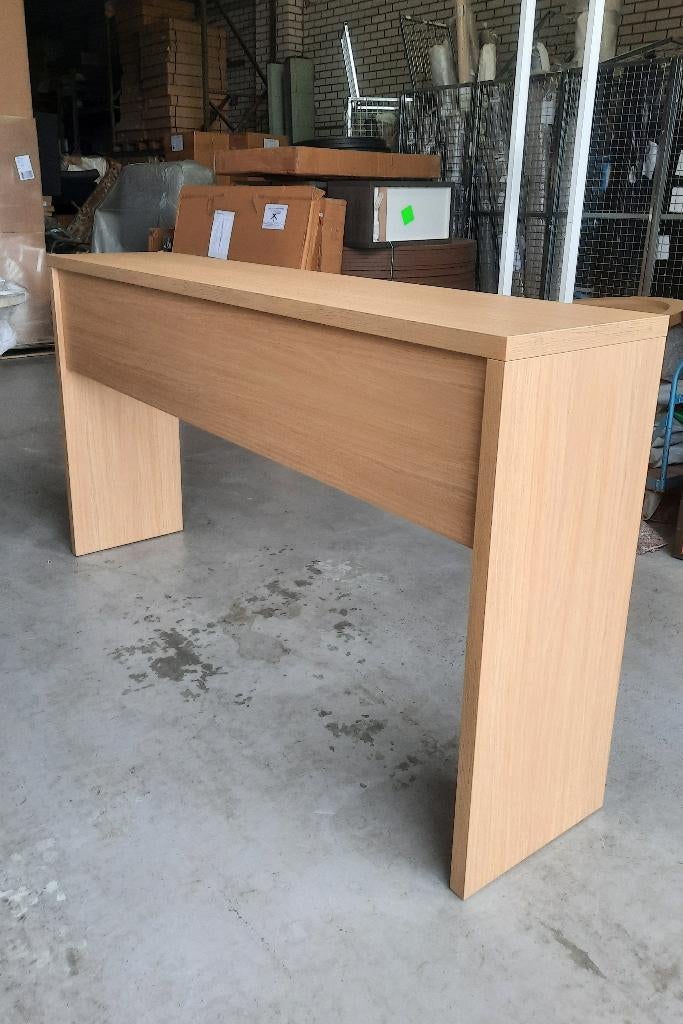 Lange bartafel statafel wandtafel balie melamine houtlook, Zo goed als nieuw, Ophalen, Hout, 90 cm of meer