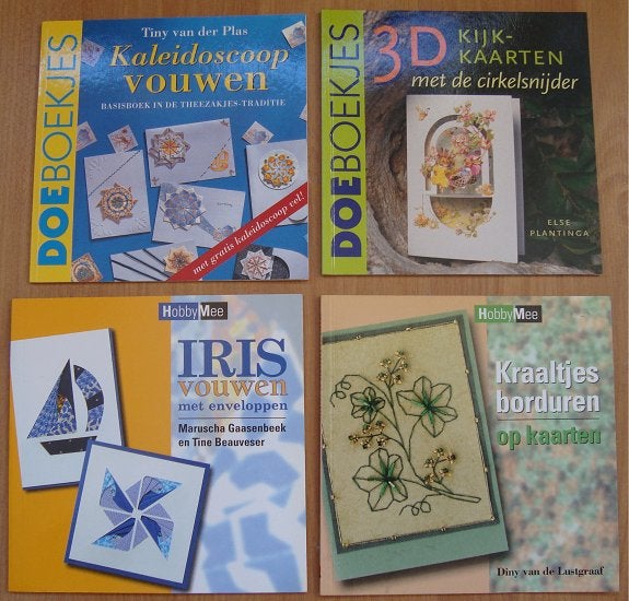4x Hobby Mee -Iris vouwen-Kraaltjes bord.-3D Kijk- Kaleidosc, Ophalen of Verzenden, Zo goed als nieuw, Scrapbooking en Knutselen