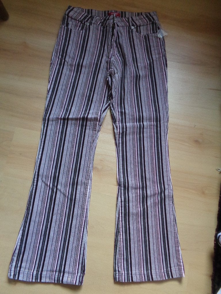 Hippie Broek Pantalon Paars Lila Heup Flared Vintage Nieuw, Paars, Nieuw, Lang, Ophalen