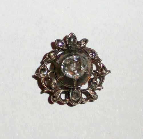 Roosdiamant Roos diamant zilver verguld, Ophalen of Verzenden, Zilver, Overige typen, Verguld
