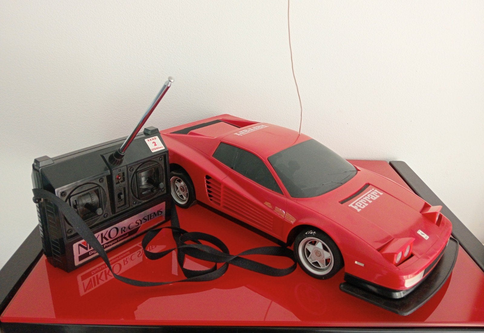 Vintage RC Nikko Ferrari Testarossa 1:10, Ophalen of Verzenden, Gebruikt, Overige schalen, Auto onroad