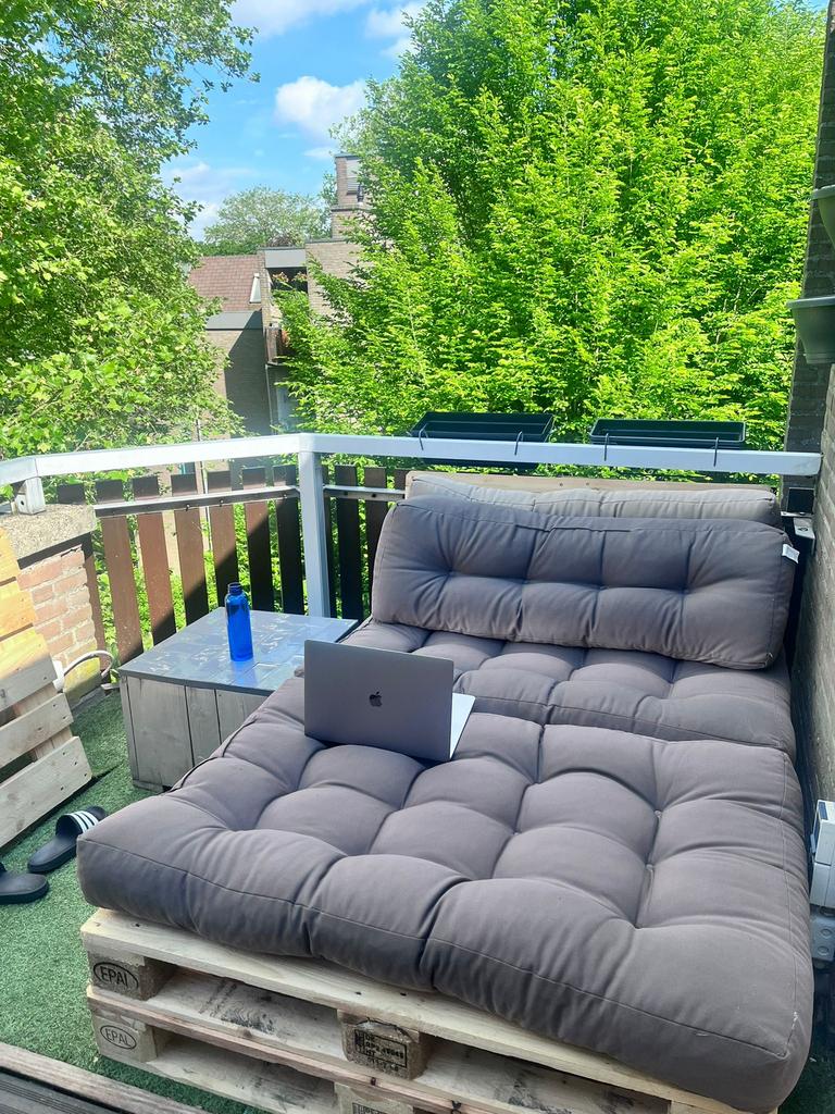 Tuinset - Pallet bank/bed, Tuin en Terras, Ophalen of Verzenden, Zo goed als nieuw