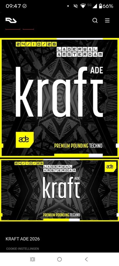 Kraft ADE2026, Eén persoon