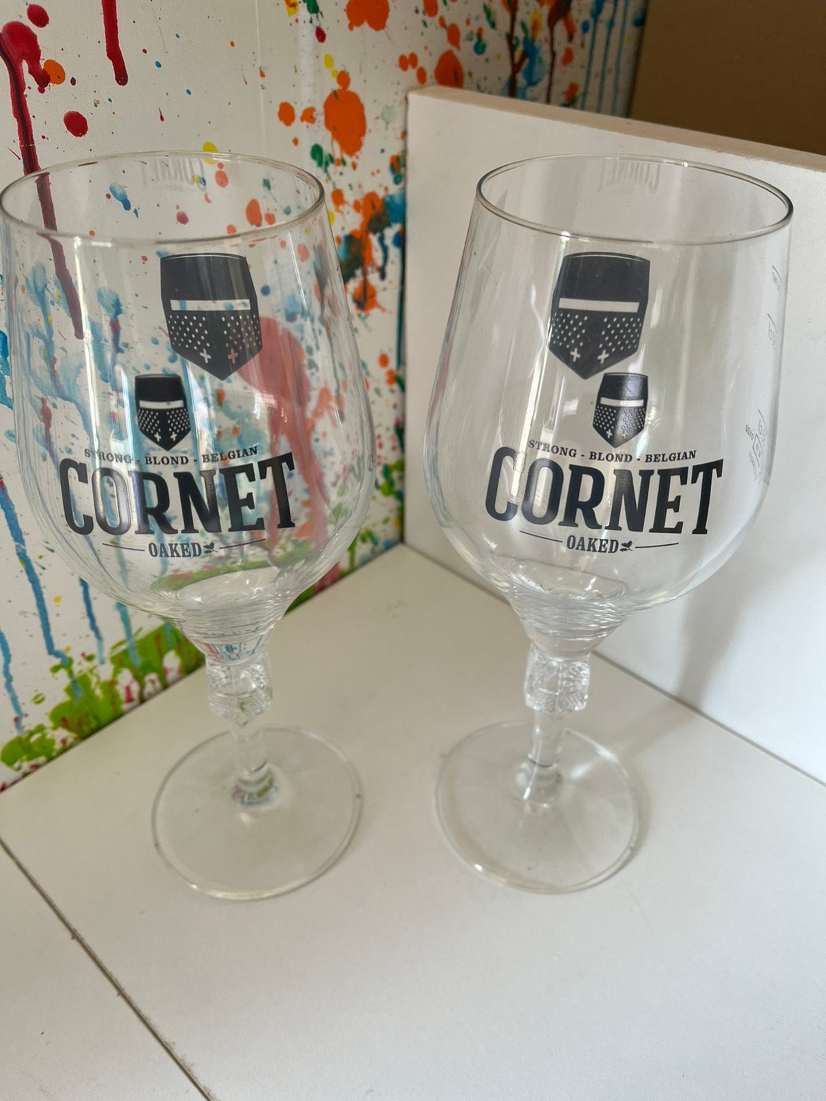 Cornet bierglazen set van 2 glazen, Ophalen of Verzenden, Nieuw, Glas of Glazen, Overige merken