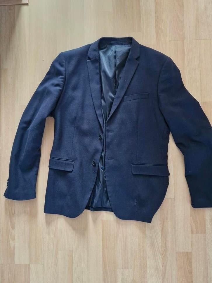 Colbert jasje H&M  blauw donkerblauw 54, Ophalen of Verzenden, Zo goed als nieuw, Maat 52/54 (L), Blauw