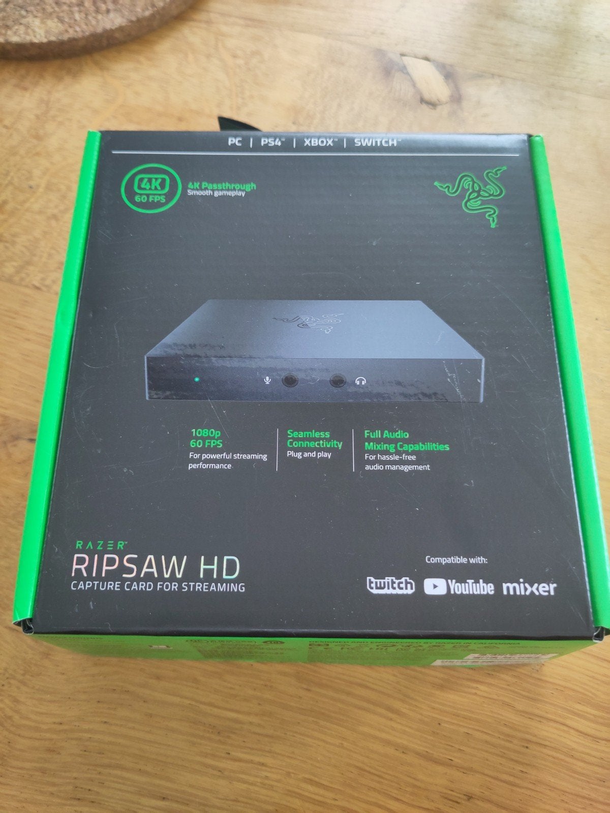 Razer Ripsaw HD Capture Card voor Streaming (4K 60fps), Computers en Software, Capture cards, Ophalen of Verzenden, Zo goed als nieuw
