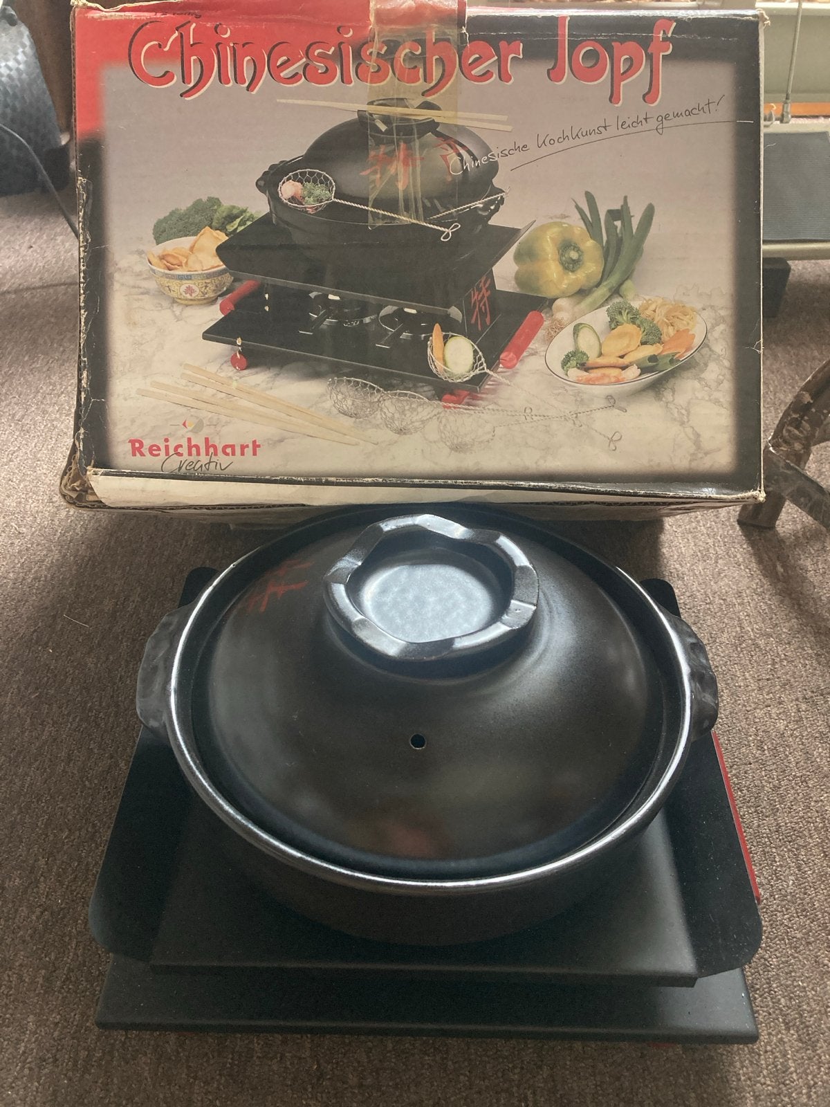 Chinesischer Topf - Fondue/Hotpot set, Ophalen, Overige typen, Nieuw, Zwart