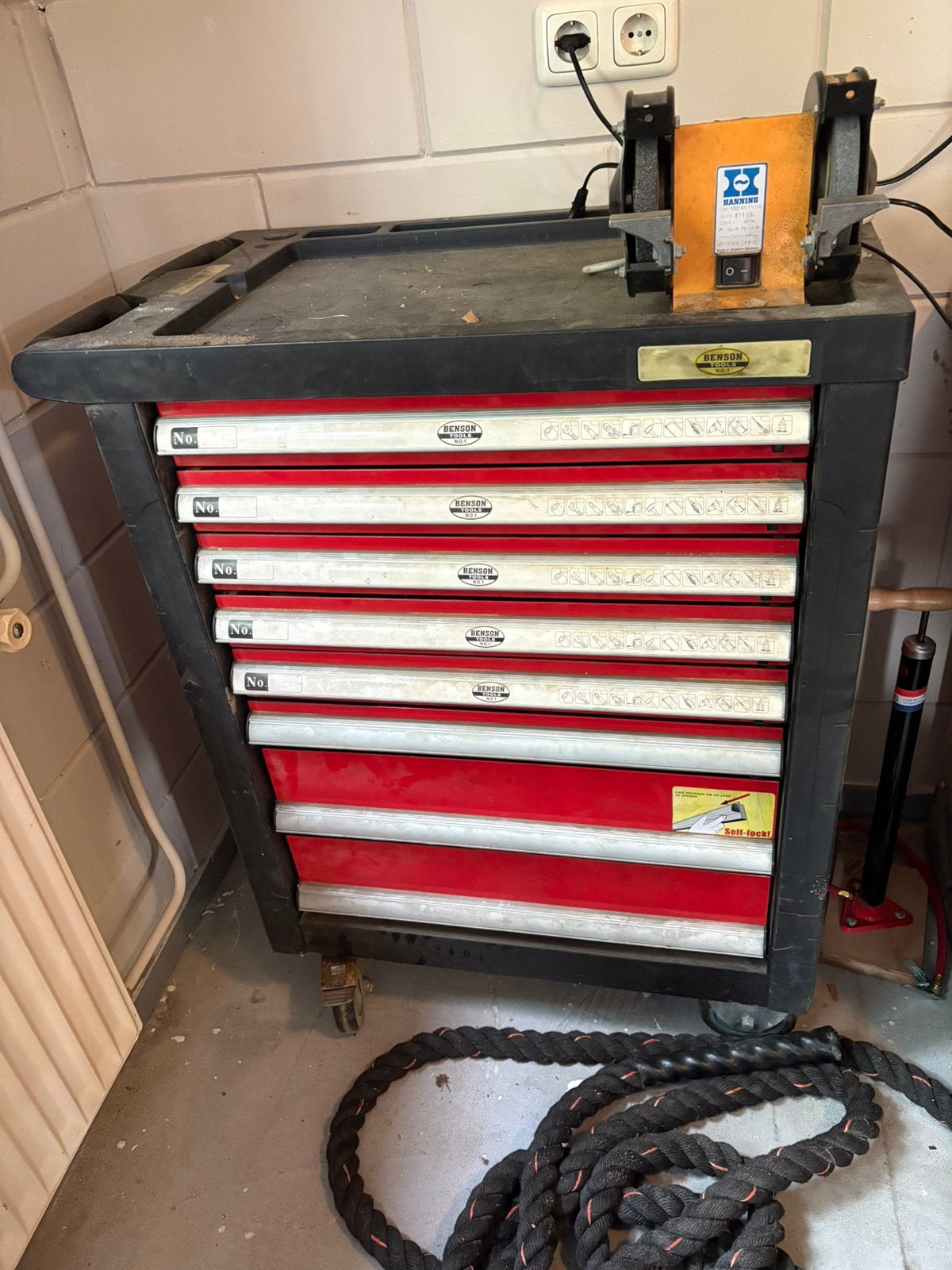 Benson Tools Gereedschapswagen - 77x47x97 cm, Ophalen, Gevuld, Gebruikt
