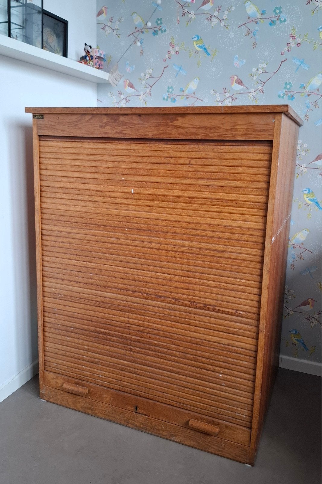 Vintage archiefkast van  N. SAMSOM. Authentiek meubel!, Huis en Inrichting, Kasten | Roldeurkasten en Archiefkasten, Ophalen, Gebruikt