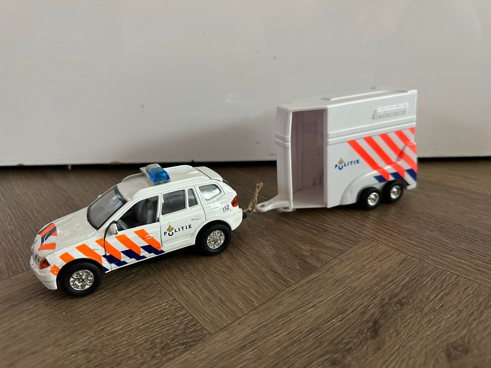 Speelgoed politieauto met aanhanger, Ophalen of Verzenden, Gebruikt