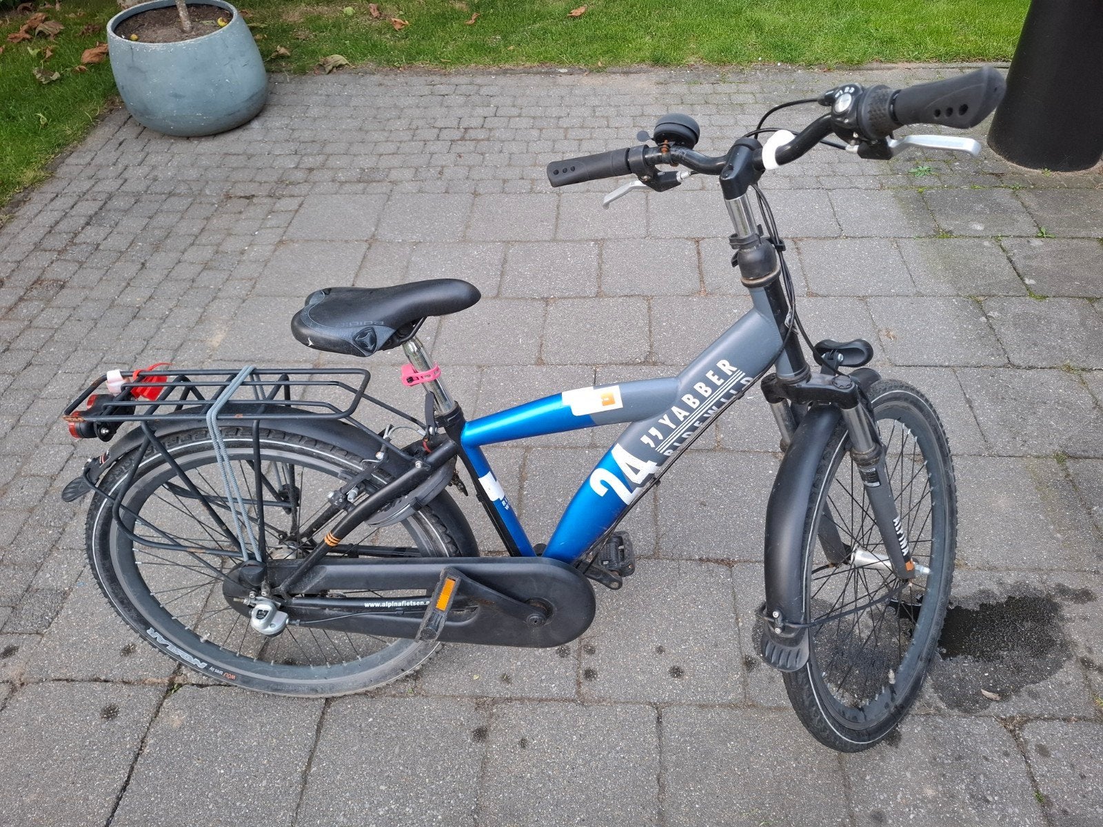 Yabber 24 inch kinderfiets - gebruikt, Velgrem, Versnellingen, Minder dan 49 cm, Zo goed als nieuw