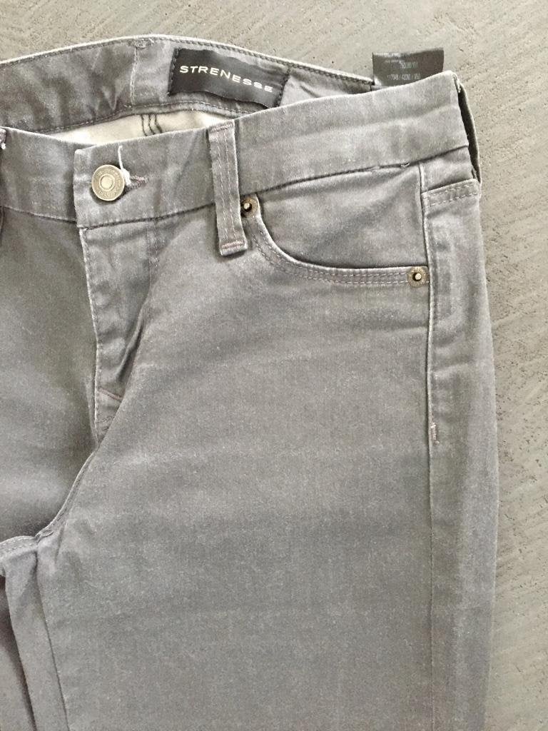 C301 Strenesse: Maat 36=S grijs skinny broek jeans, Kleding | Dames, Strenesse, Ophalen of Verzenden, Zo goed als nieuw, W28 - W29 (confectie 36)