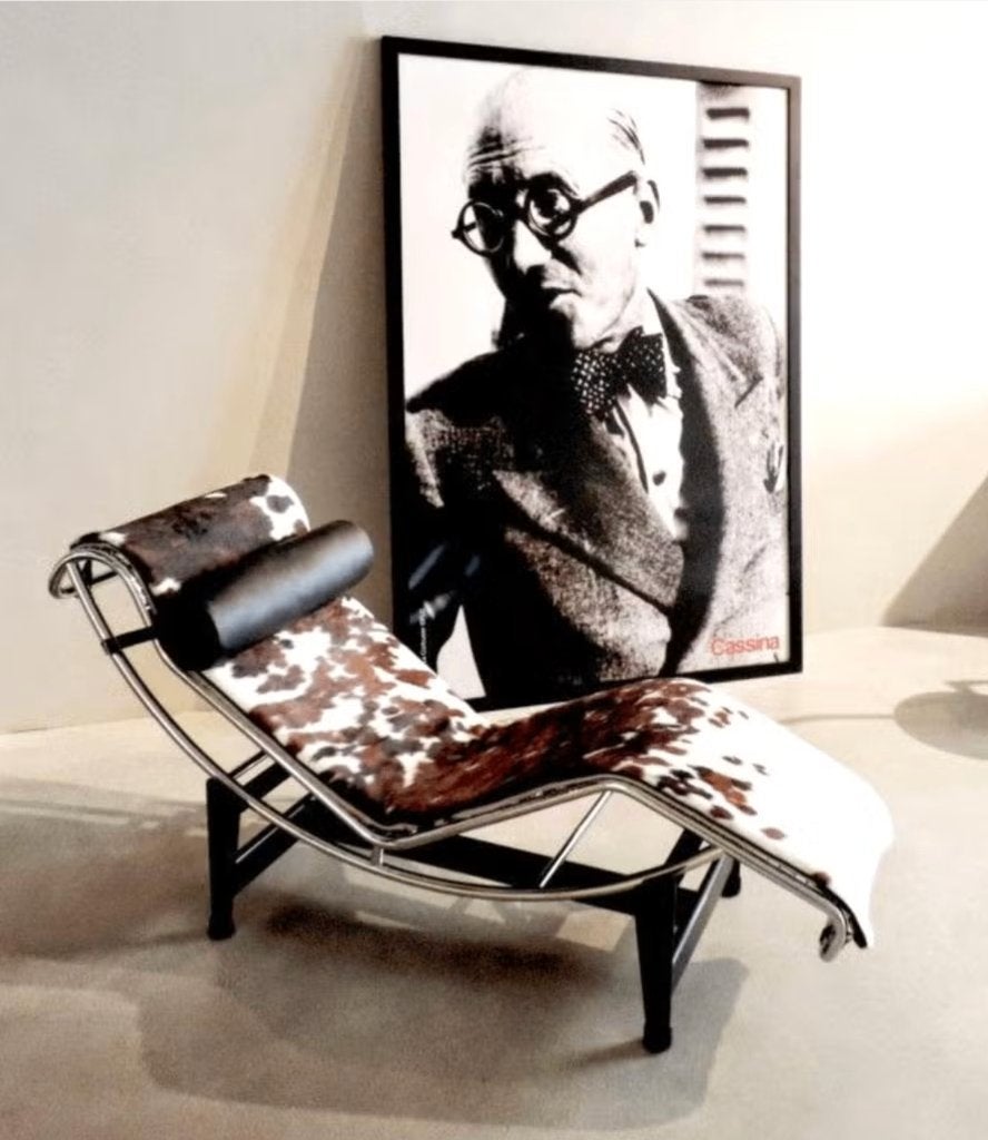 4 CHAISE LOUNGE CHAIR LC4 LE CORBUSIER VOETJES, Doppen, Verzenden, Nieuw, Eenpersoons, Minder dan 150 cm