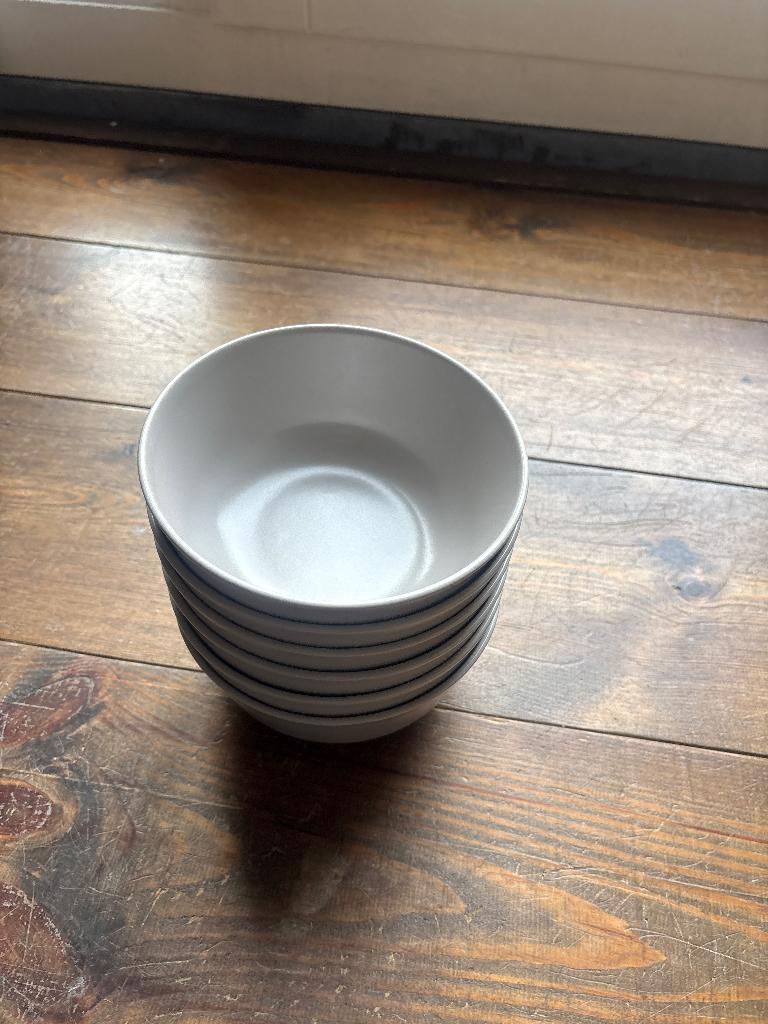 6x grijze schaaltjes IKEA, Huis en Inrichting, Keuken | Servies, Ophalen of Verzenden, Porselein, Overige stijlen, Schaal of Schalen