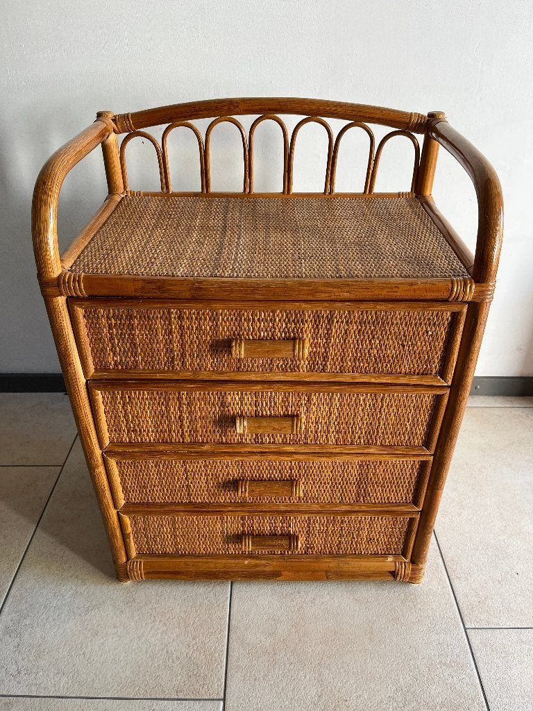 Rotan ladekastje, Ophalen, Overige materialen, Gebruikt, Natuurlijk