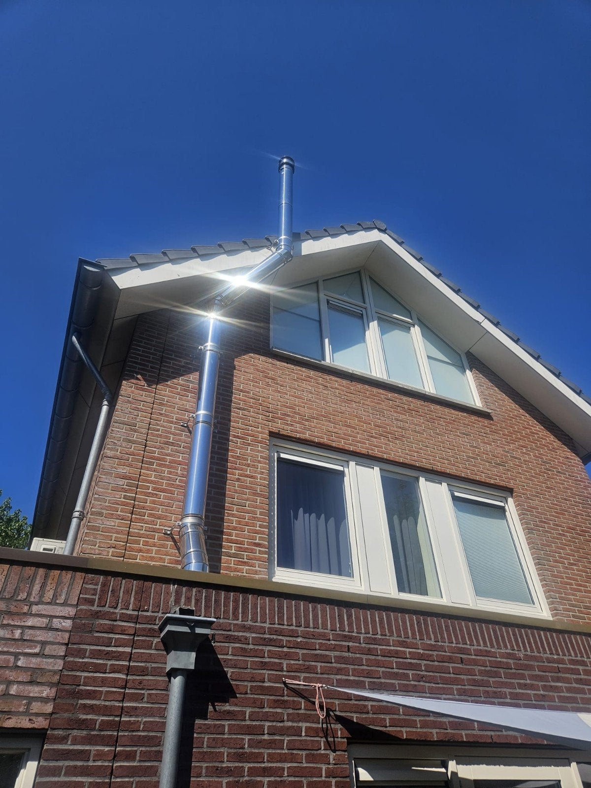 Buitenwendige schoorsteenpijp/kachelpijp, Doe-het-zelf en Verbouw, Buizen en Afvoer, Ophalen, Gebruikt, 6 meter of meer, Overige typen